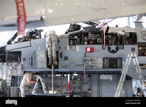 A-10 Warthog undergoing maintenance